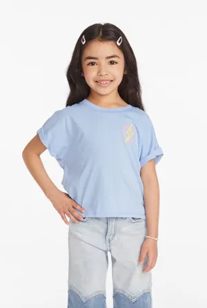 Chaser Brand Bolt Heart Tee Hydrangea
