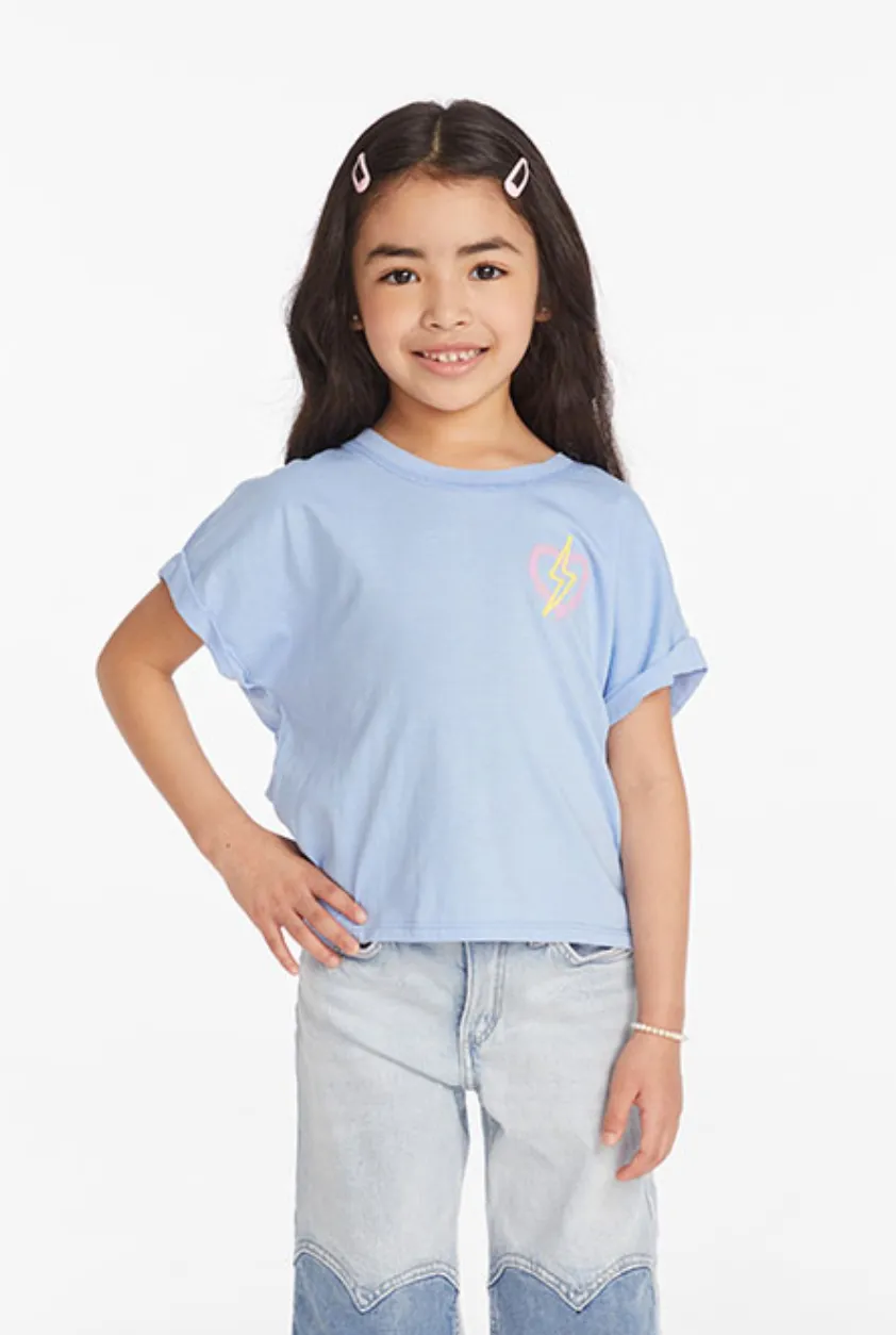 Chaser Brand Bolt Heart Tee Hydrangea