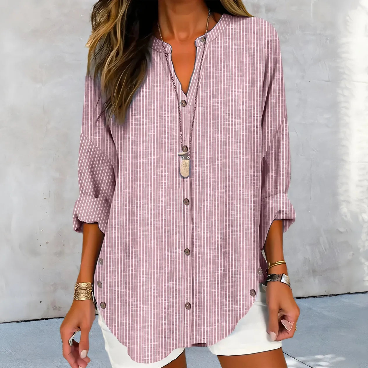Chic Button-Down Casual Top