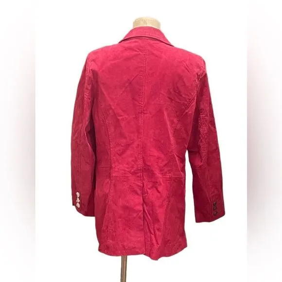 Chic NWOT Pink Suede Button-Up Blazer by Denim &amp; Co – A Pop of Color!