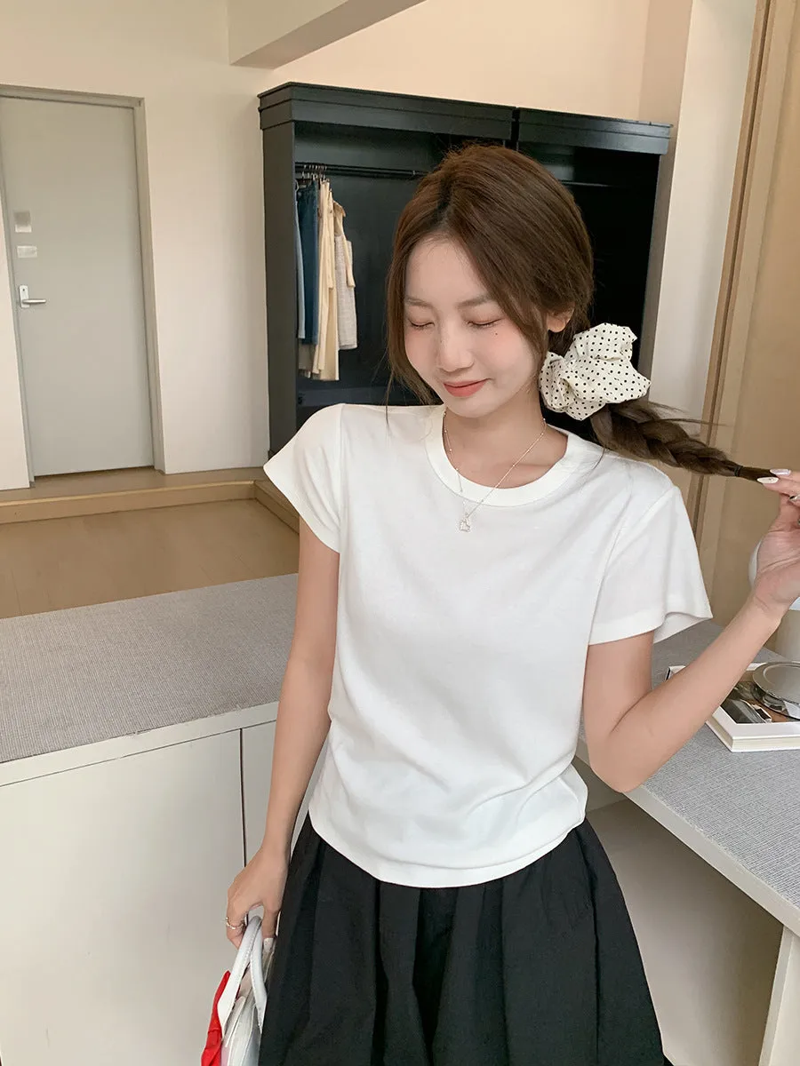 chic solid color Top