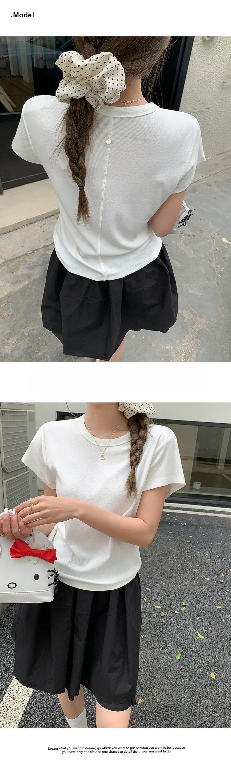 chic solid color Top