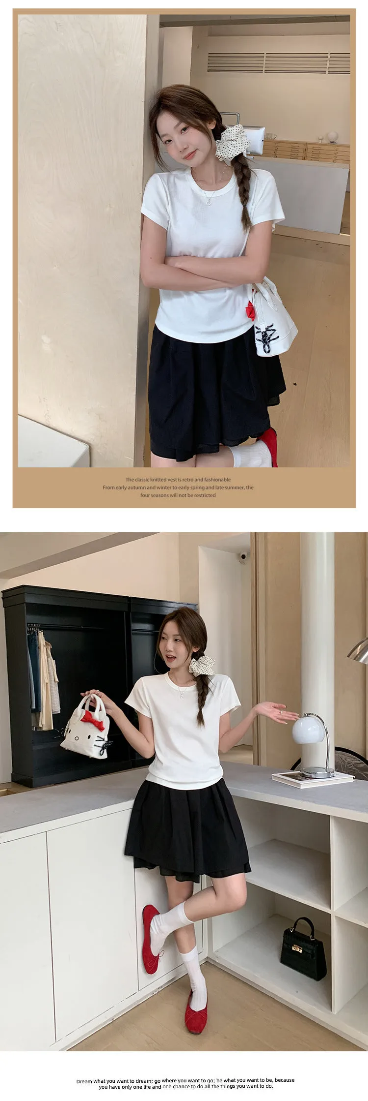 chic solid color Top