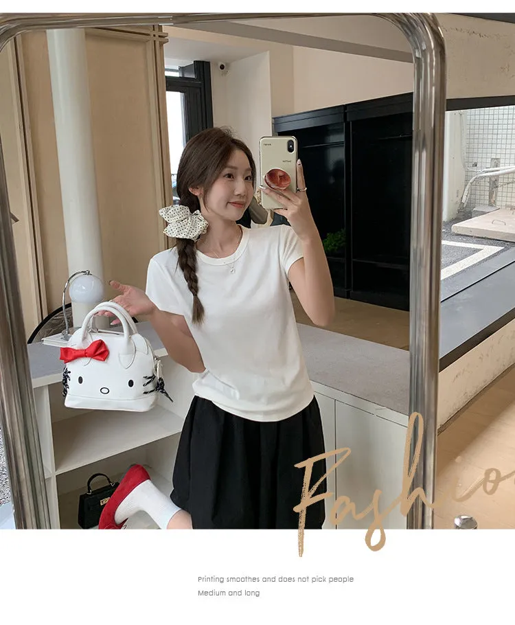 chic solid color Top