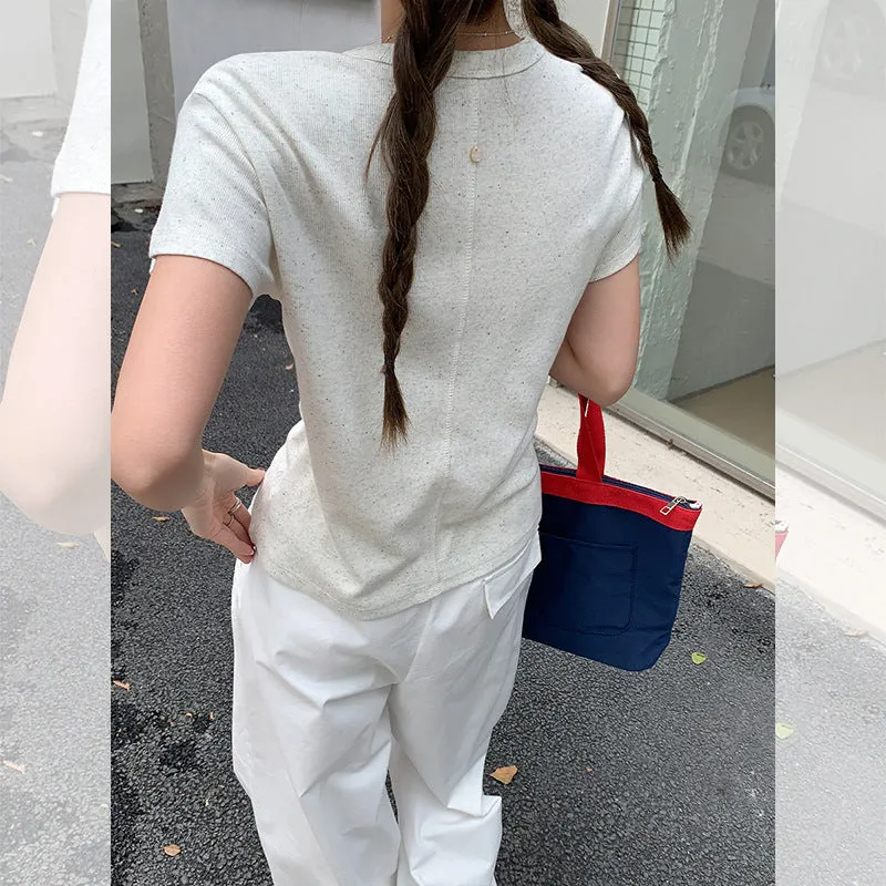 chic solid color Top