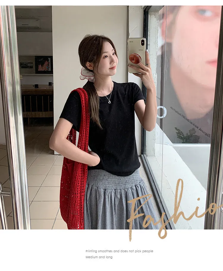 chic solid color Top