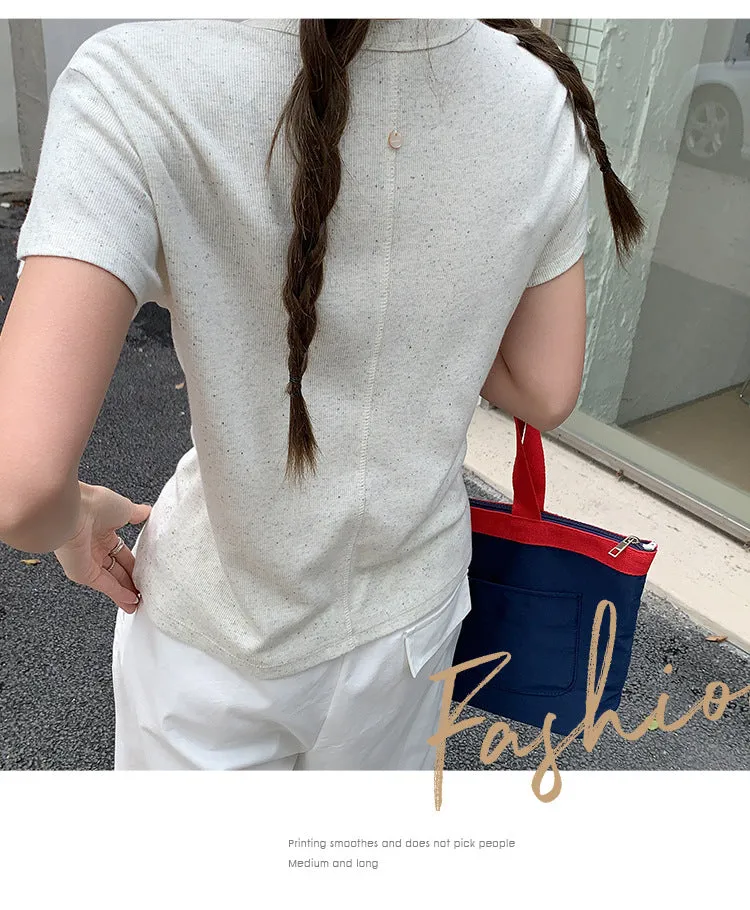 chic solid color Top