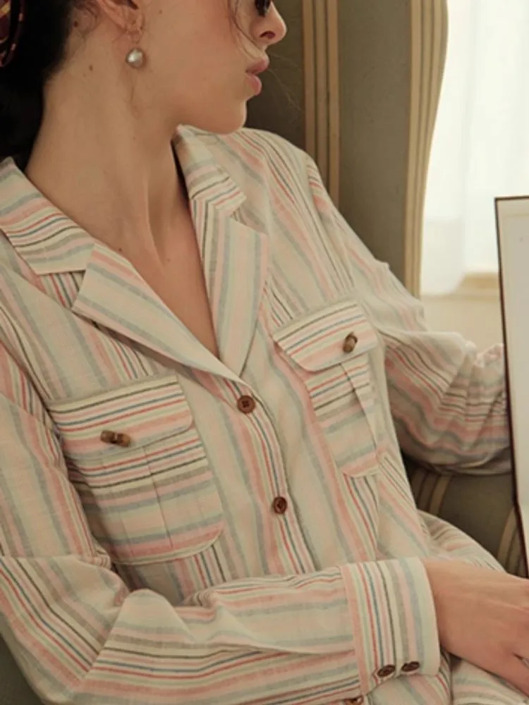 Chic Suit Collar Loose Shirt