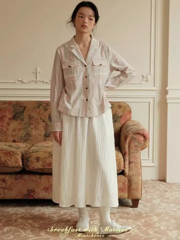 Chic Suit Collar Loose Shirt