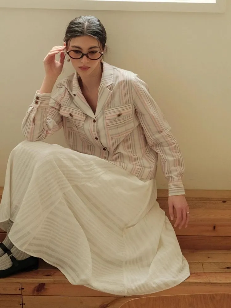Chic Suit Collar Loose Shirt