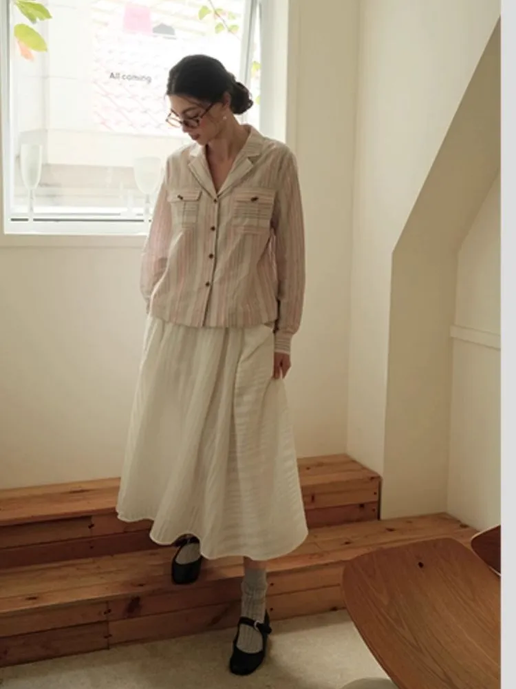 Chic Suit Collar Loose Shirt