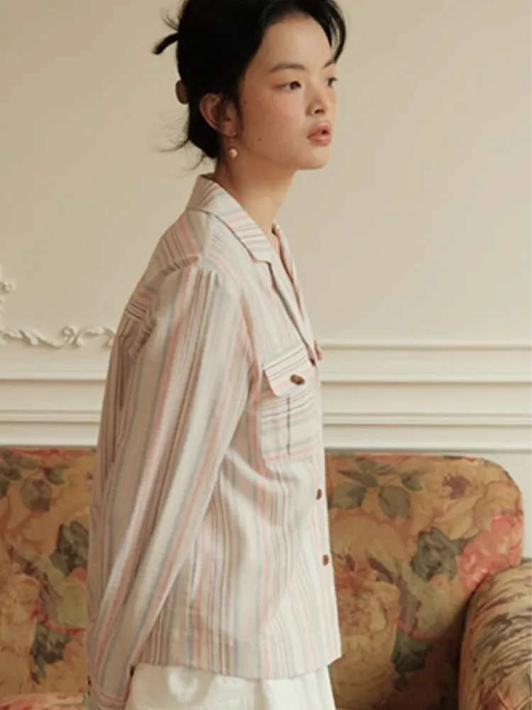 Chic Suit Collar Loose Shirt