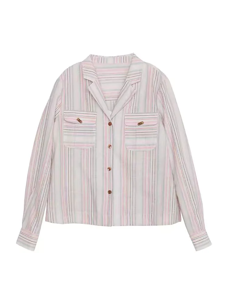 Chic Suit Collar Loose Shirt