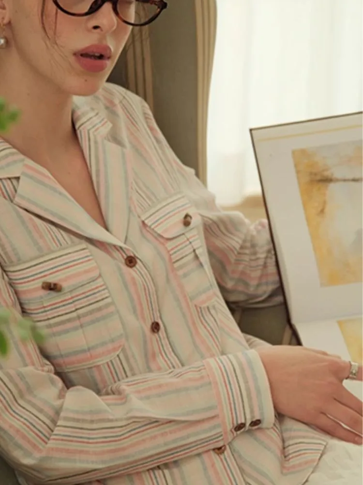 Chic Suit Collar Loose Shirt