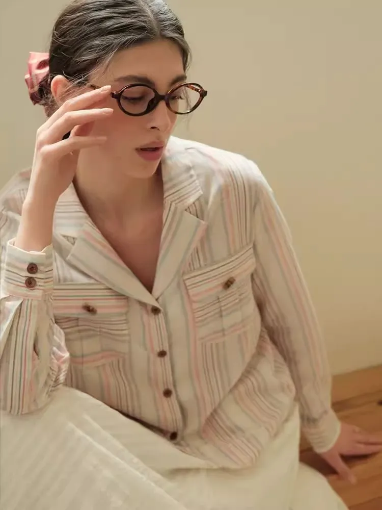 Chic Suit Collar Loose Shirt