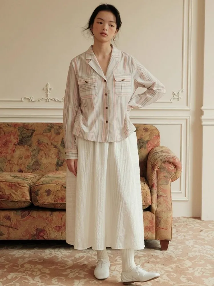 Chic Suit Collar Loose Shirt