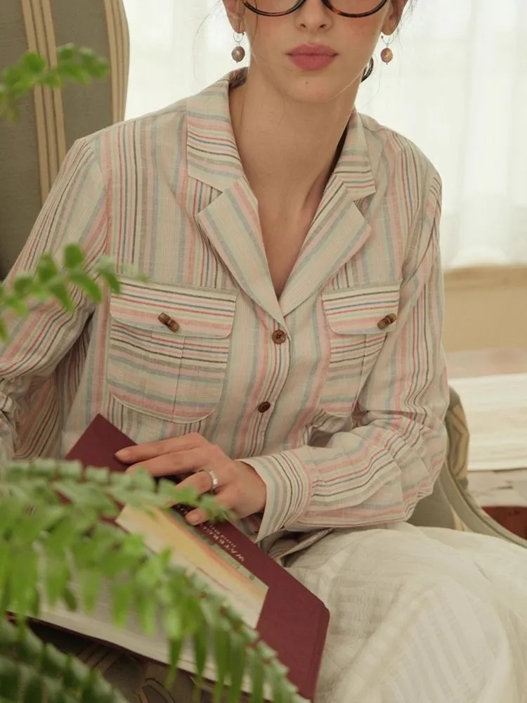 Chic Suit Collar Loose Shirt
