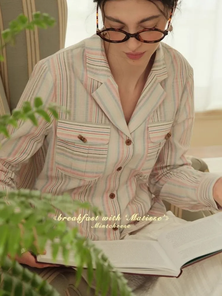 Chic Suit Collar Loose Shirt