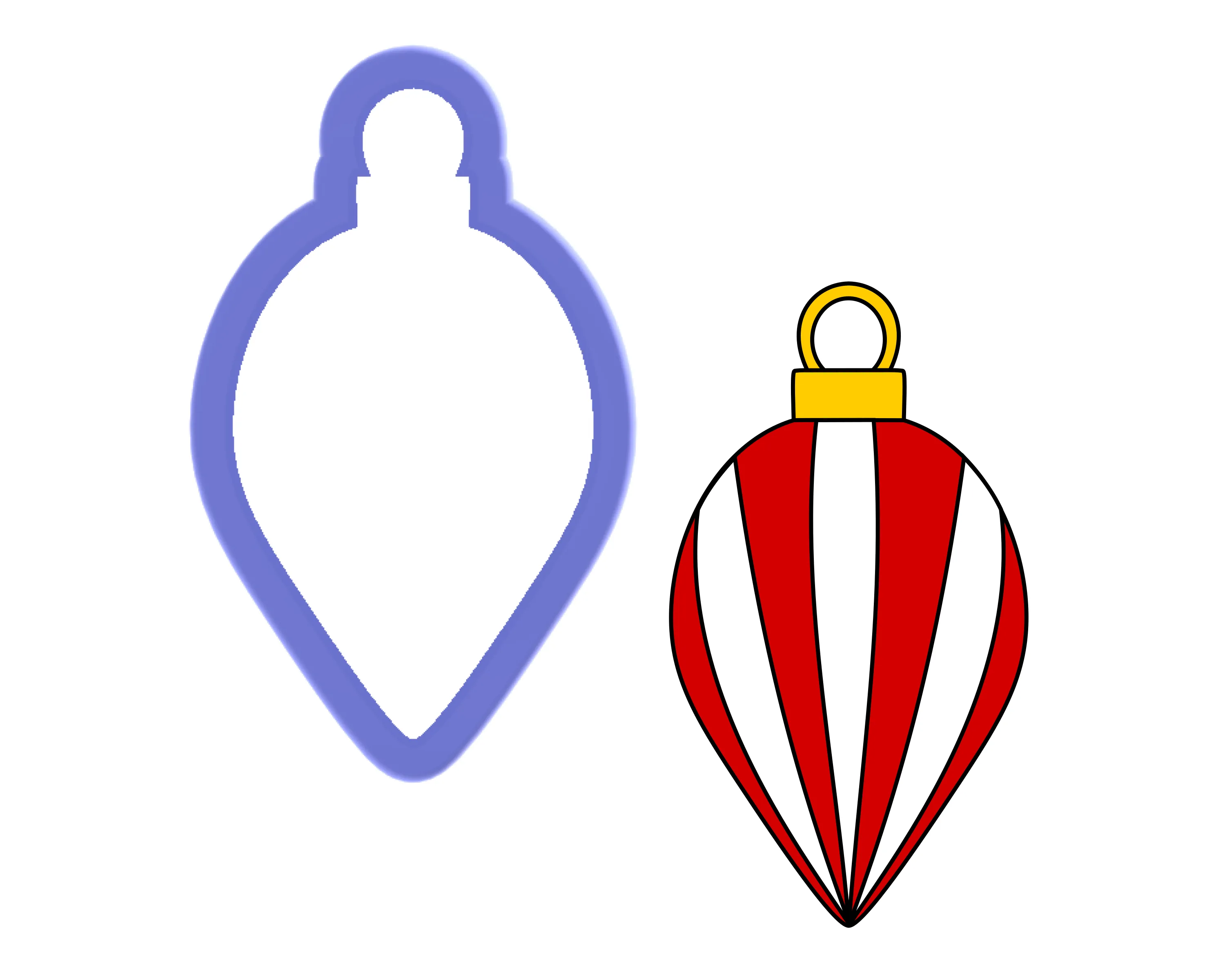 Christmas Bulb #3 Cookie Cutter