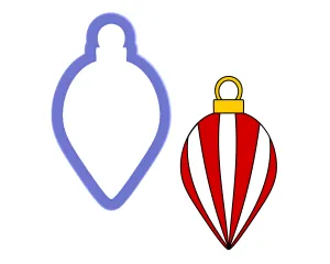 Christmas Bulb #3 Cookie Cutter