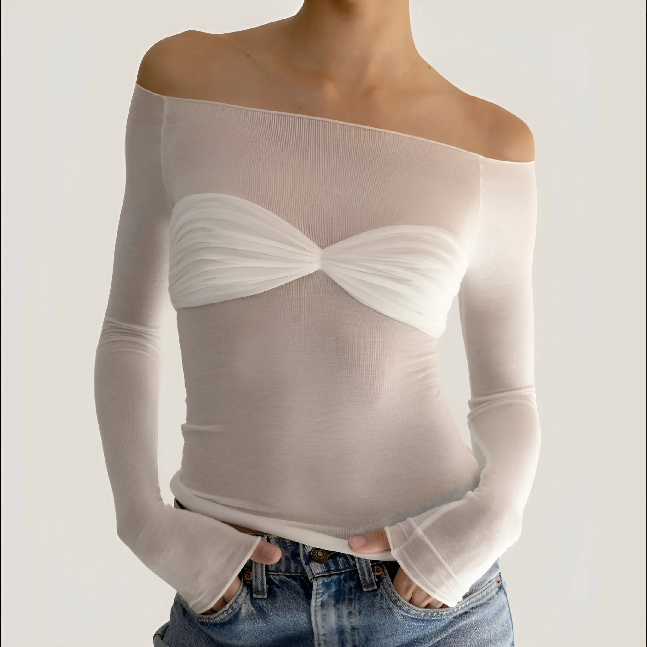 Clara – Chic Cut-Out Shoulder Top for Women