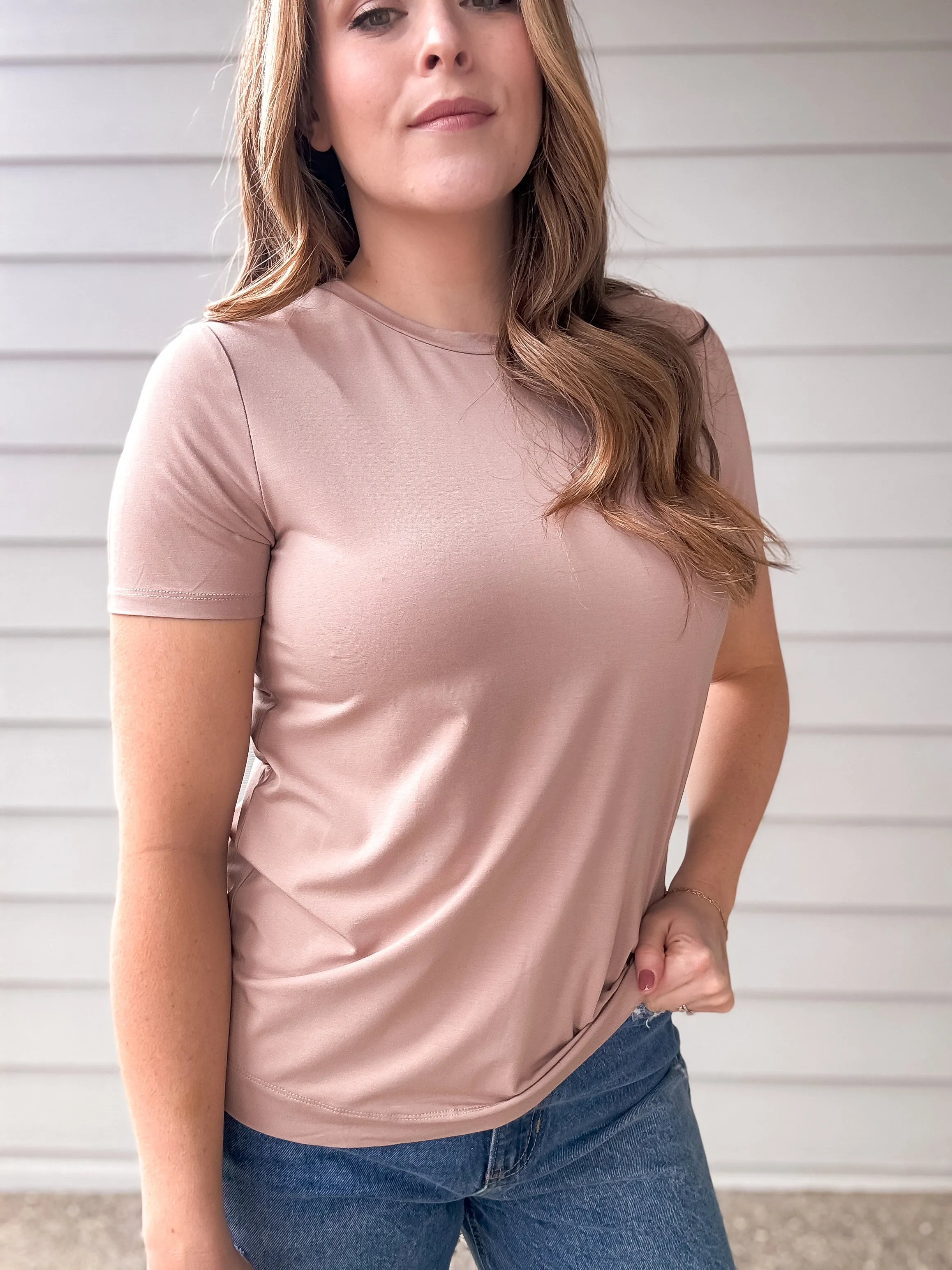 Classic Bamboo Tee in Nude