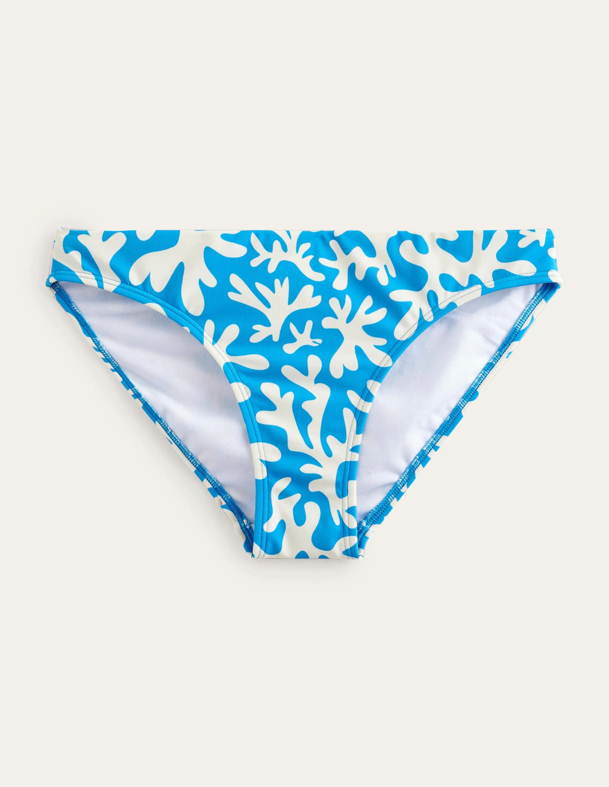Classic Bikini Bottoms-Blue, Abstract Foliage
