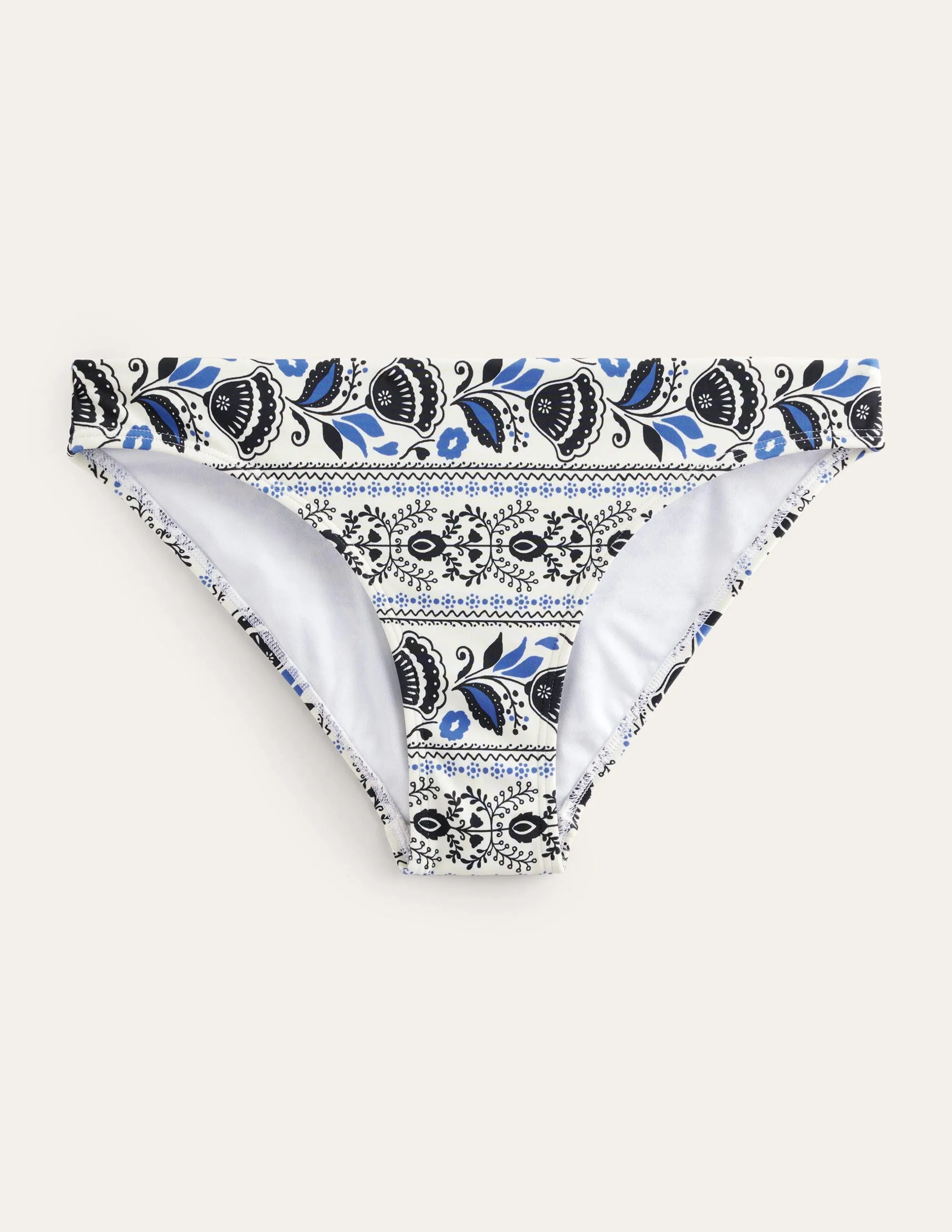 Classic Bikini Bottoms-Ivory, Milos Bloom