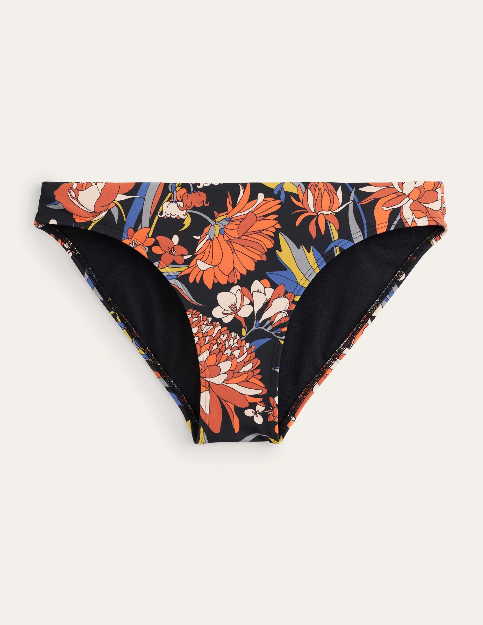 Classic Bikini Bottoms-Nero, Chrysanthemum
