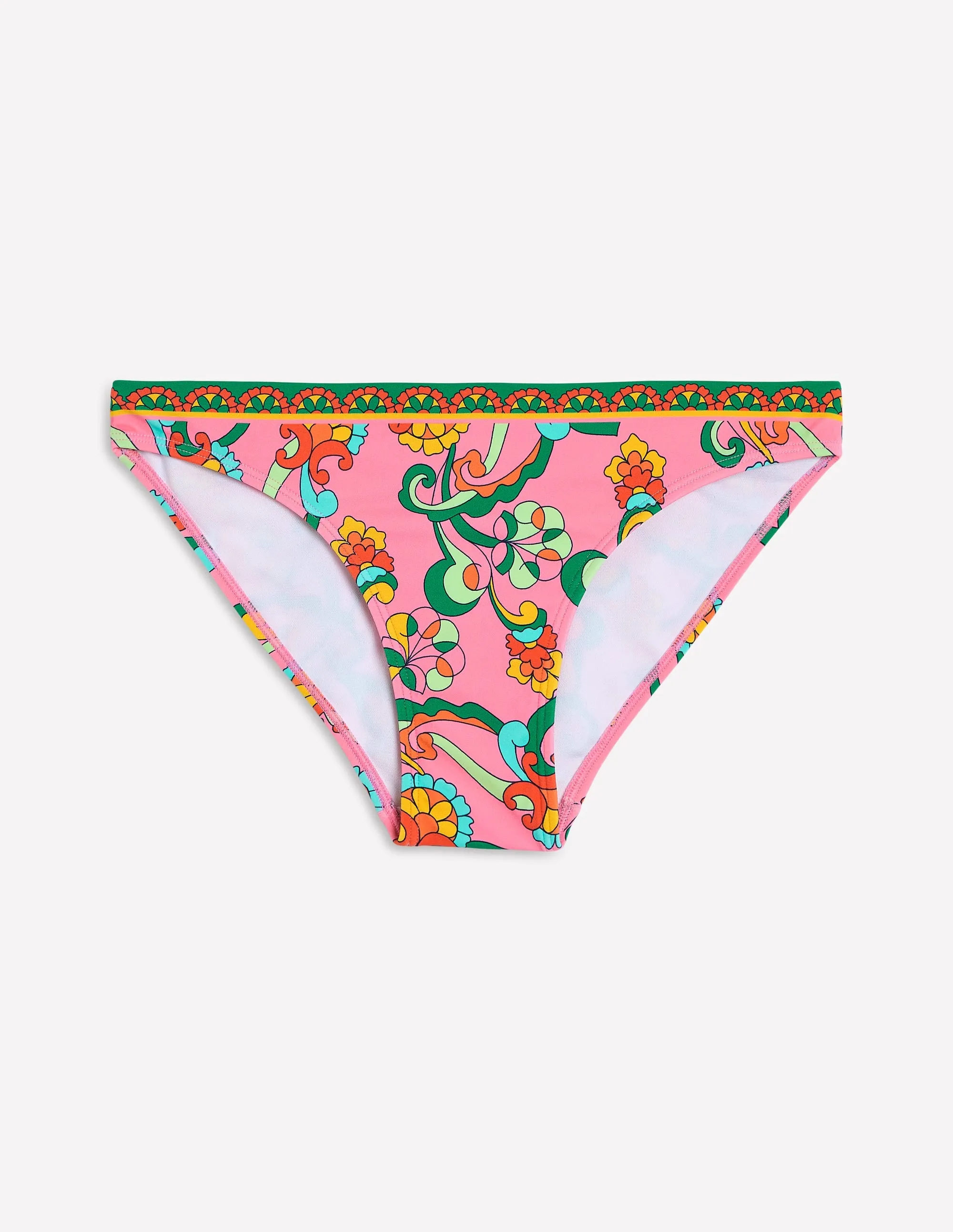 Classic Bikini Bottoms-Pink, Zig Zag wave