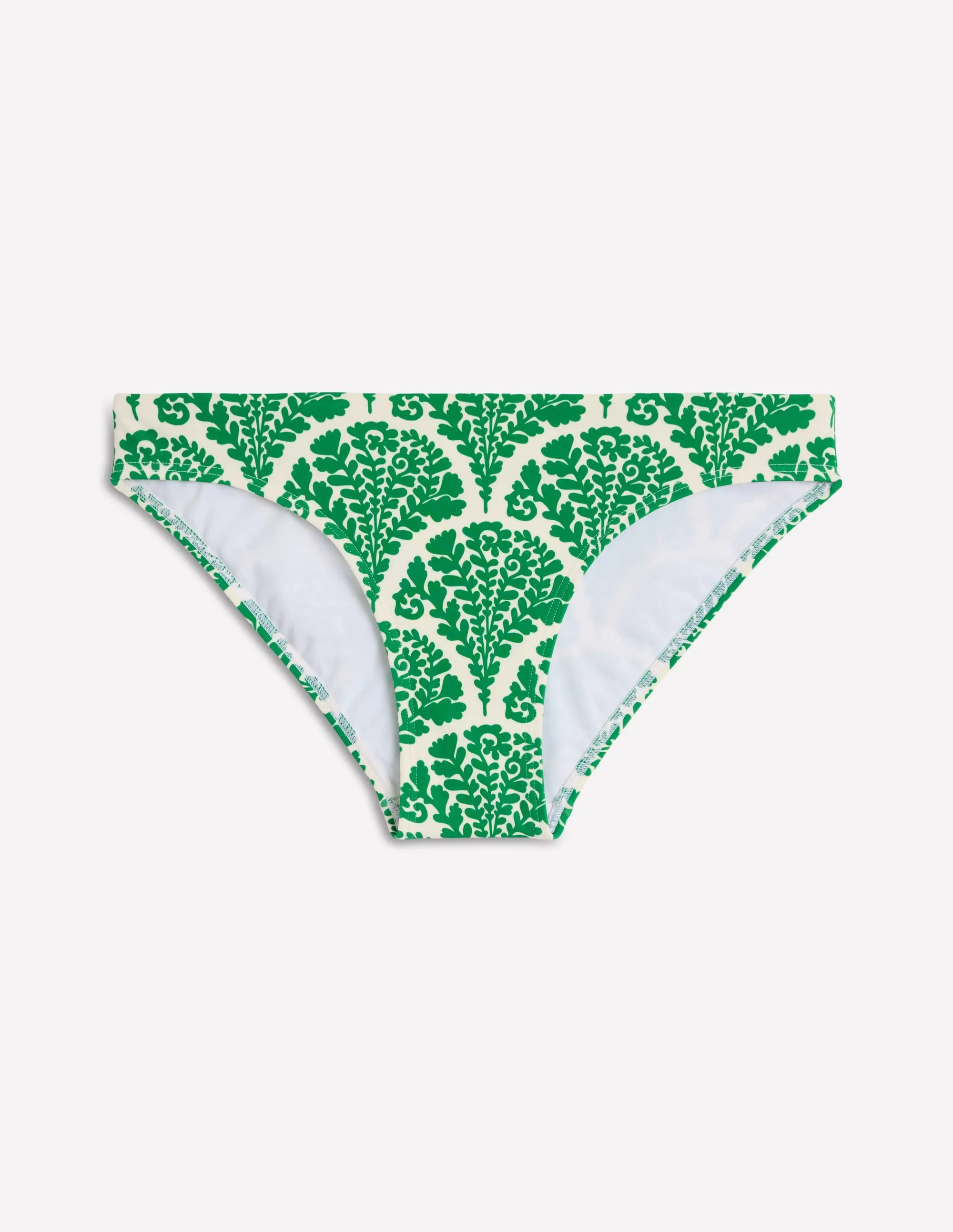 Classic Bikini Bottoms-Rich Emerald, Blossomy