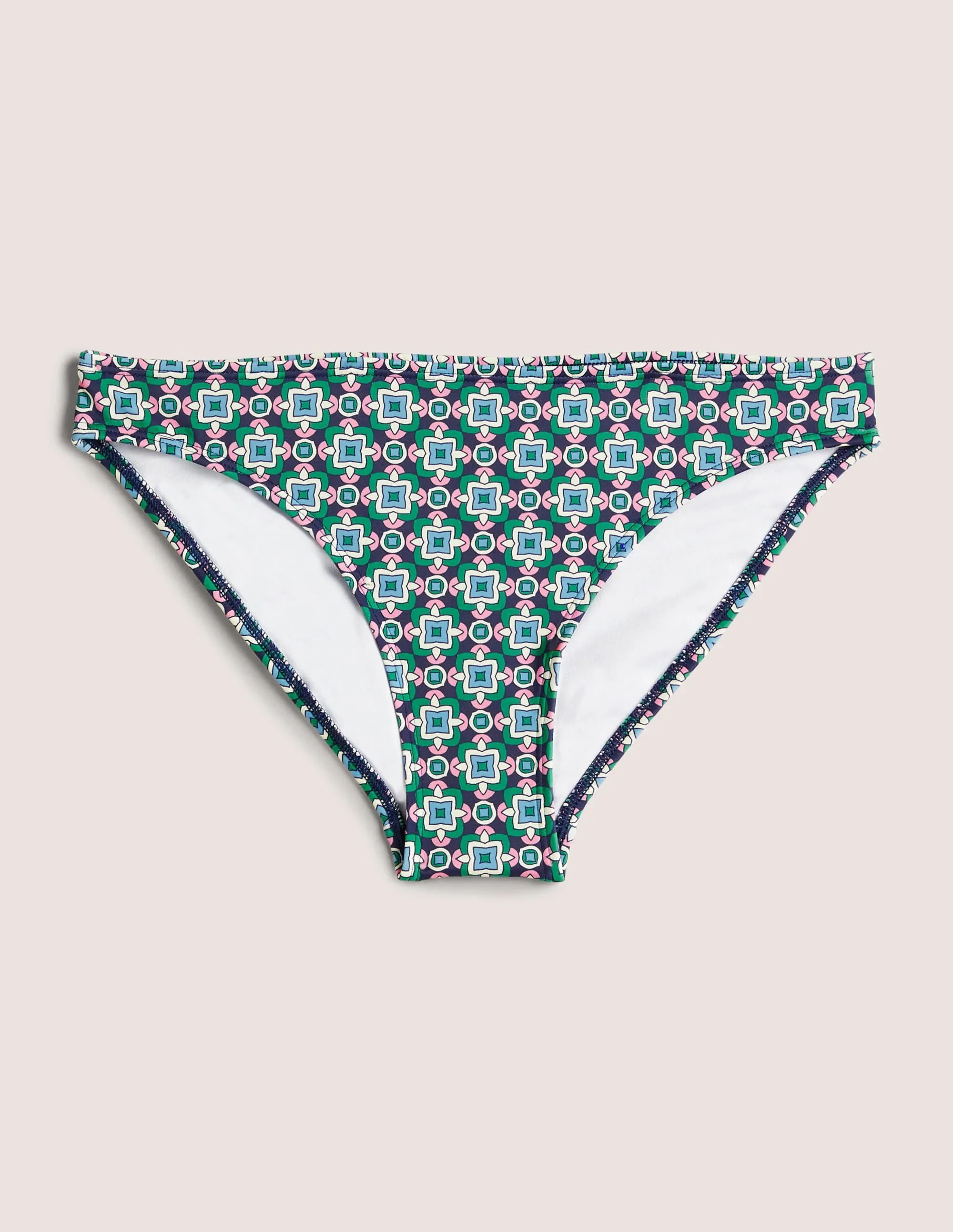 Classic Bikini Bottoms-Shady Glade, Square Geo