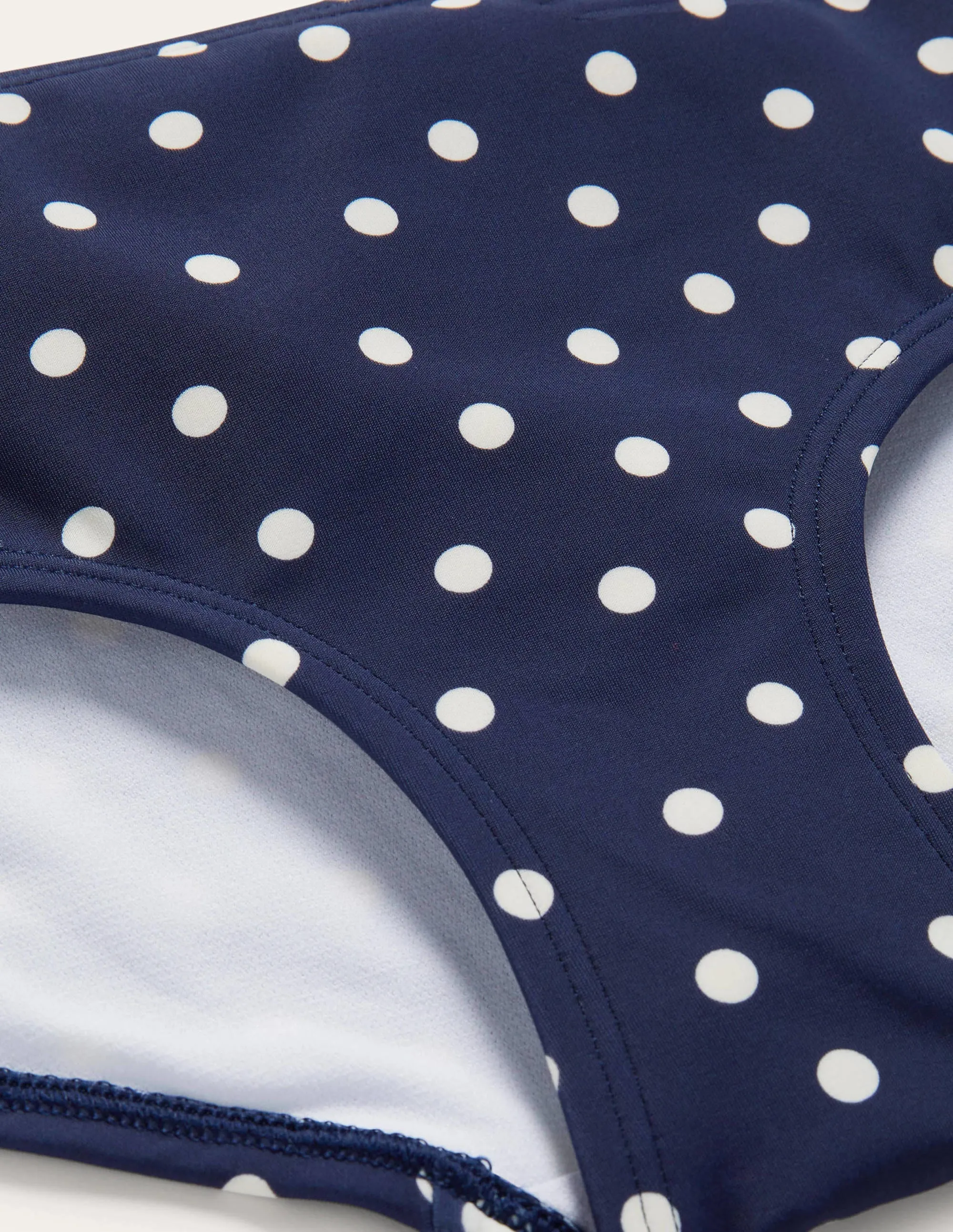 Classic Bikini Shorts-French Navy, Pin Dot