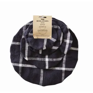 Classic Check Bowl Cover Set Of 4 Black