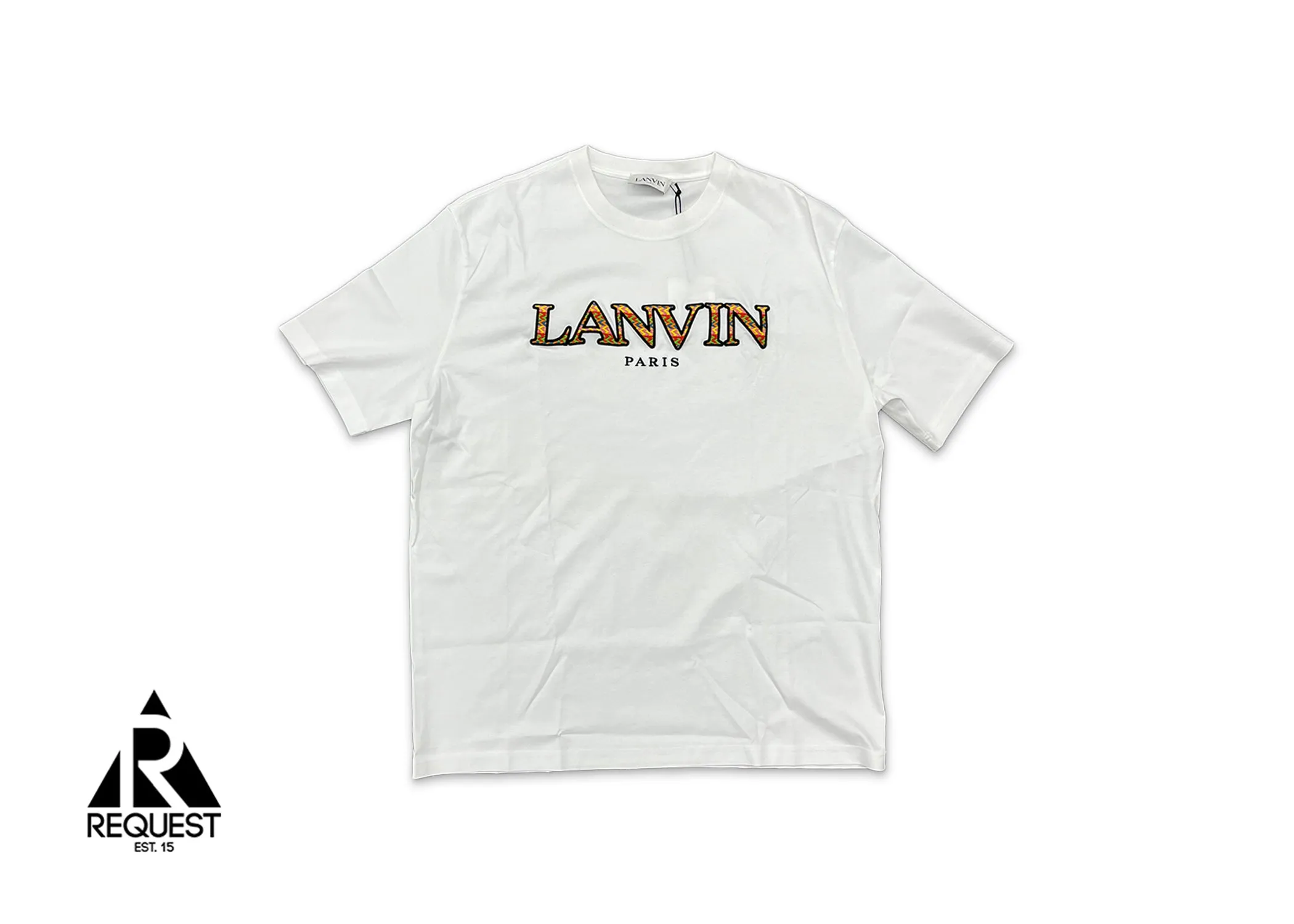 Classic Curb Embroidered Tee "White"