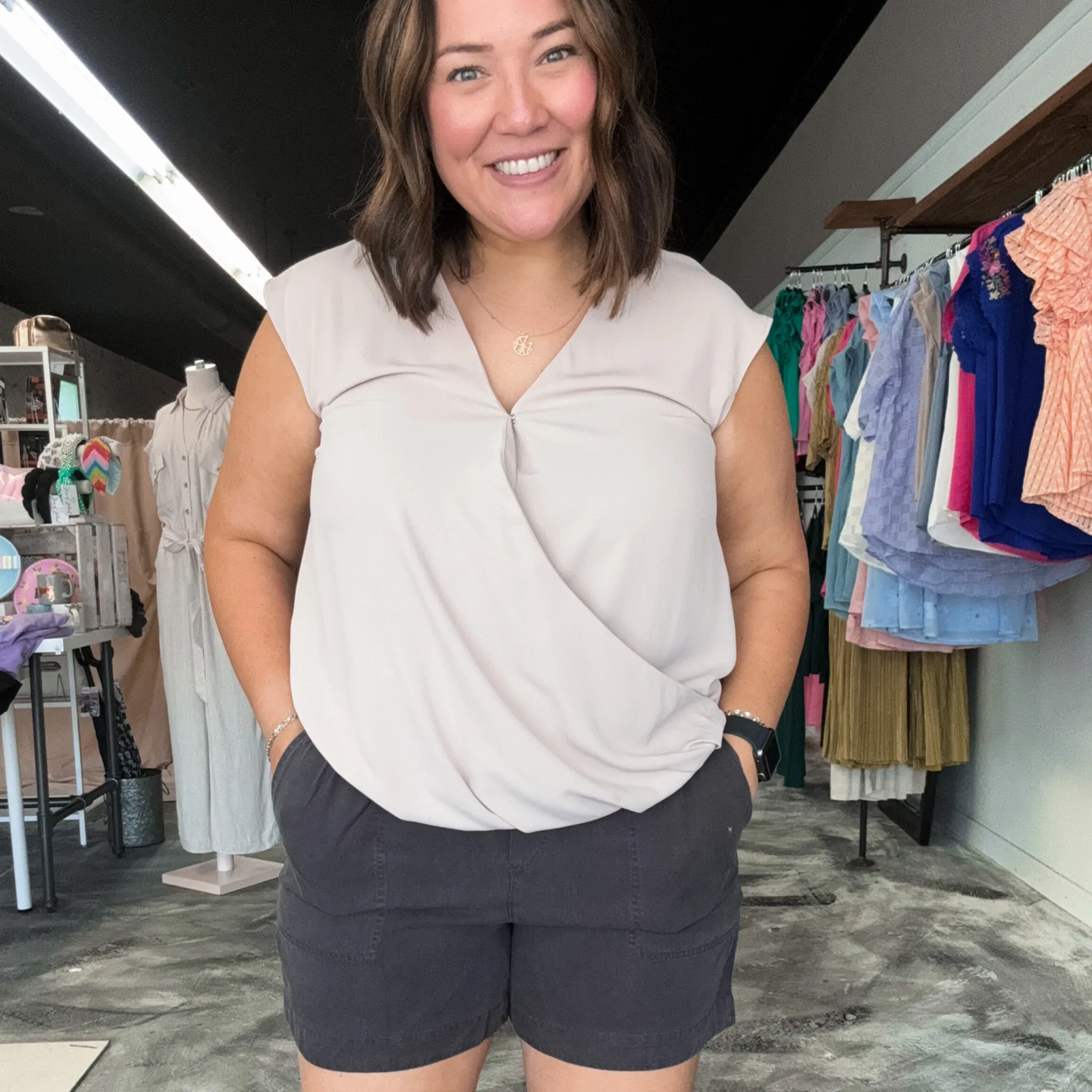 Classic Cutie Khaki Blouse