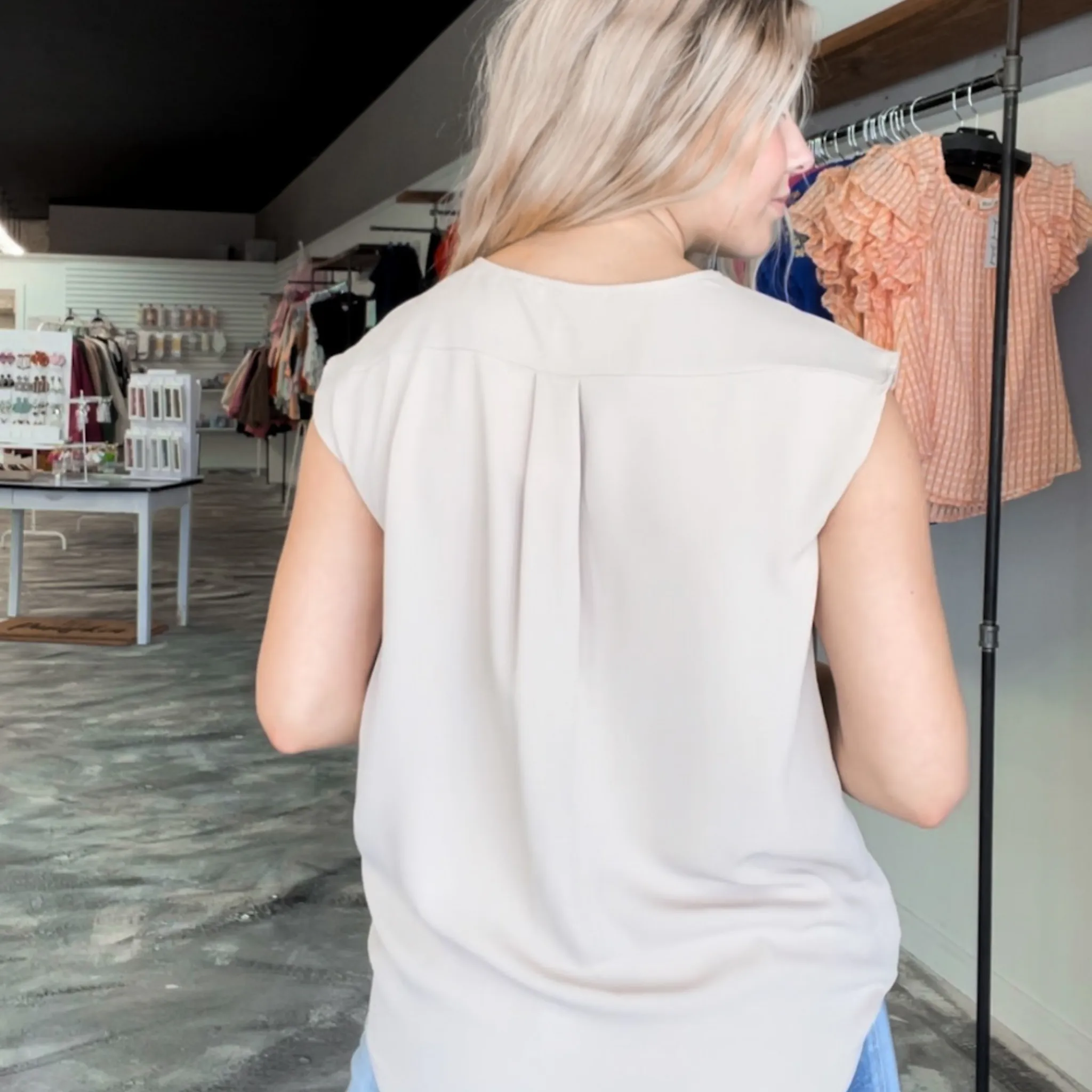 Classic Cutie Khaki Blouse