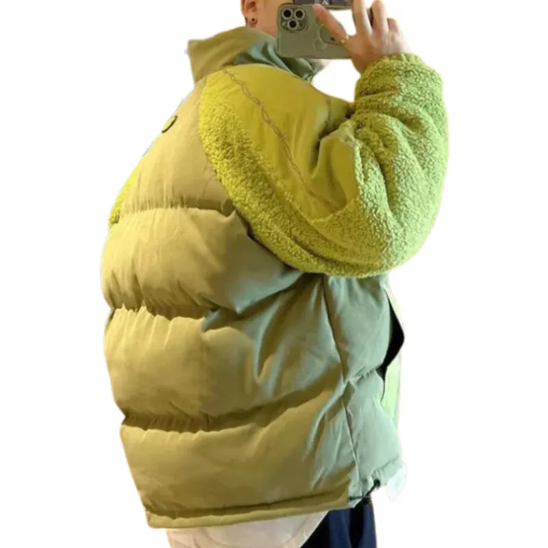 Classic Green Paneled Sherpa Coat