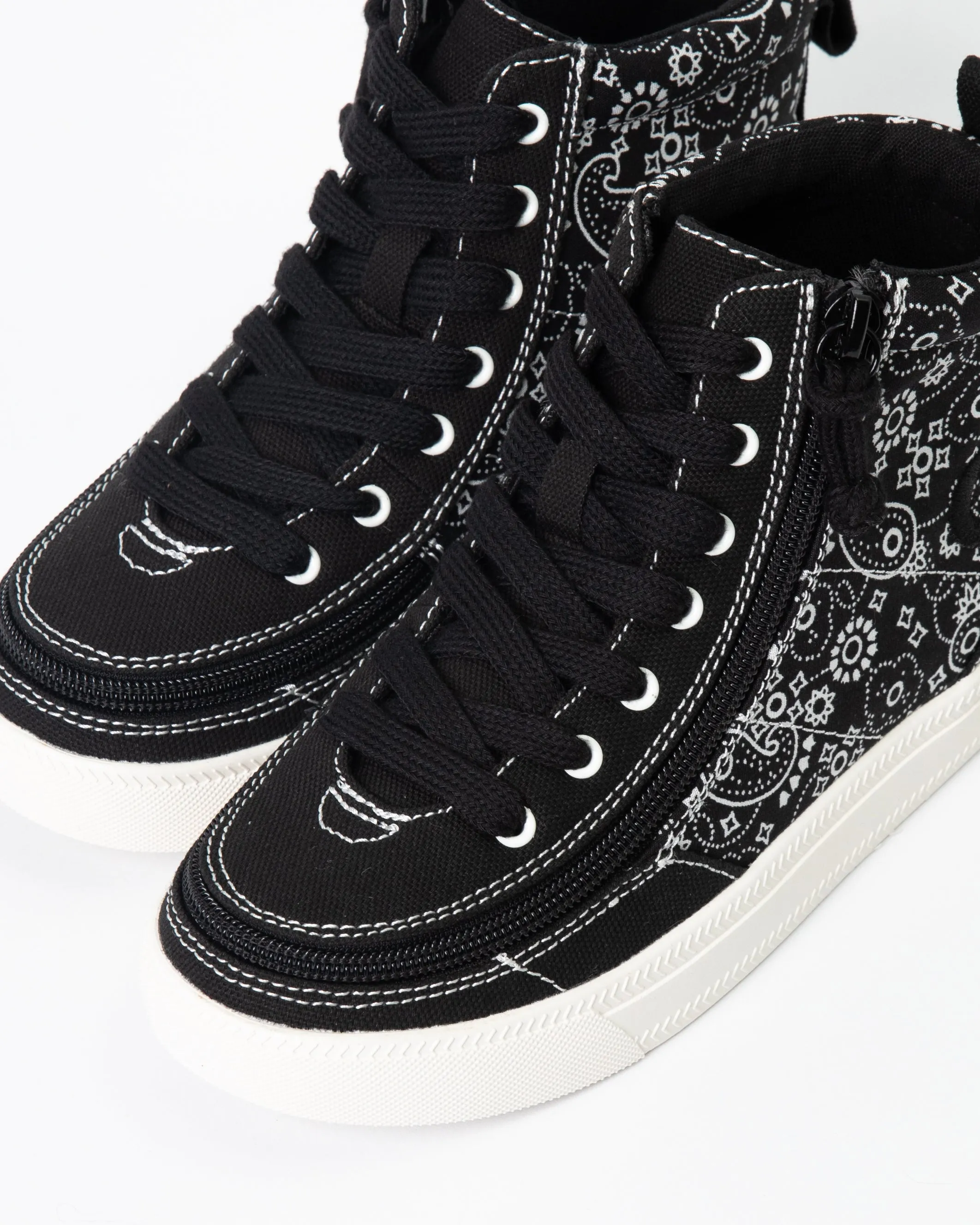 Classic High Top (Kids) - Black Paisley