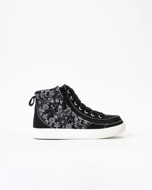 Classic High Top (Kids) - Black Paisley
