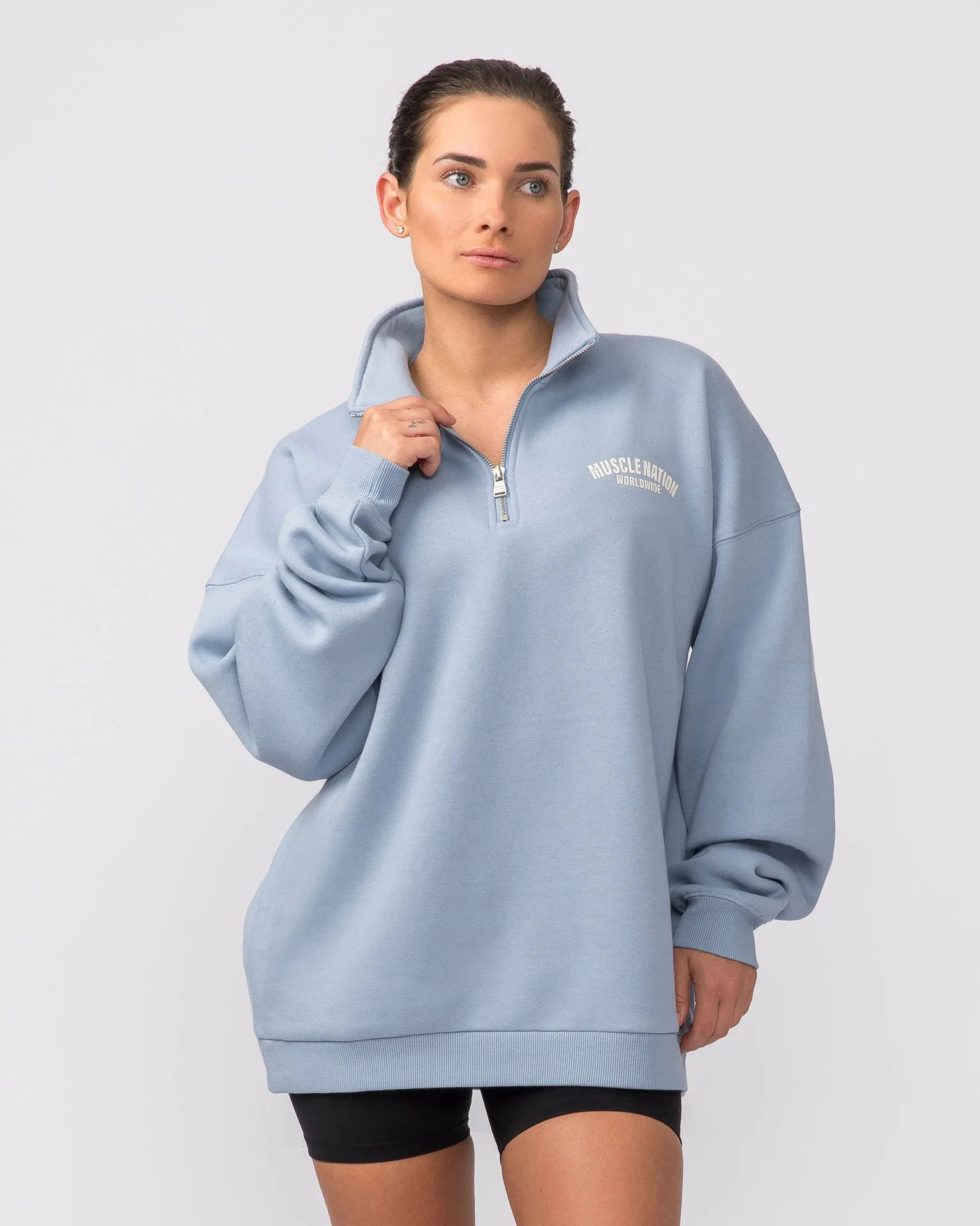 Classic Quarter Zip - Sky Blue