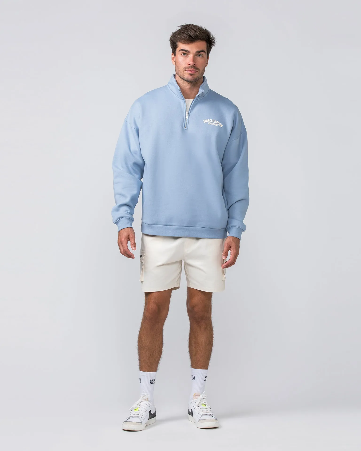 Classic Quarter Zip - Sky Blue