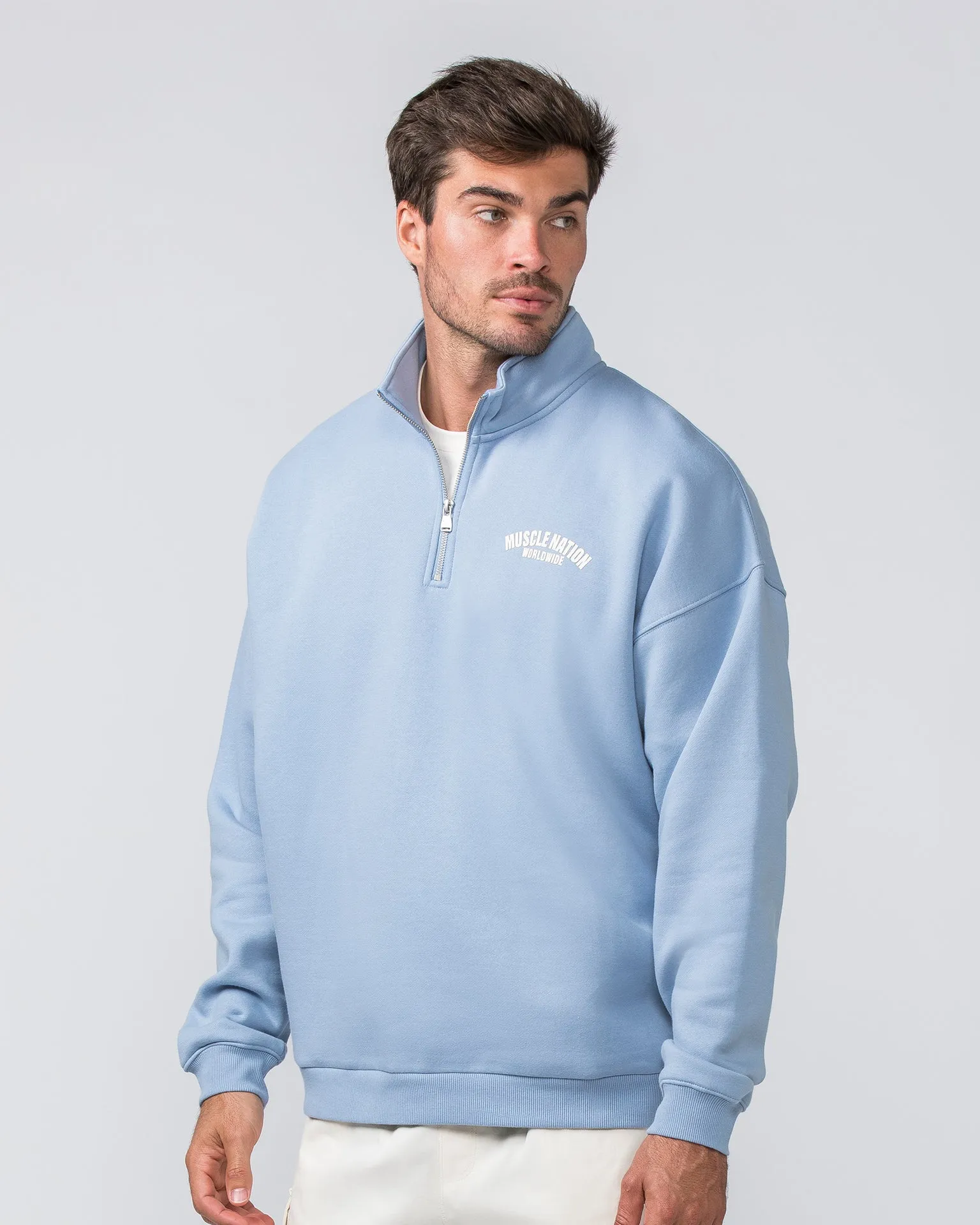 Classic Quarter Zip - Sky Blue