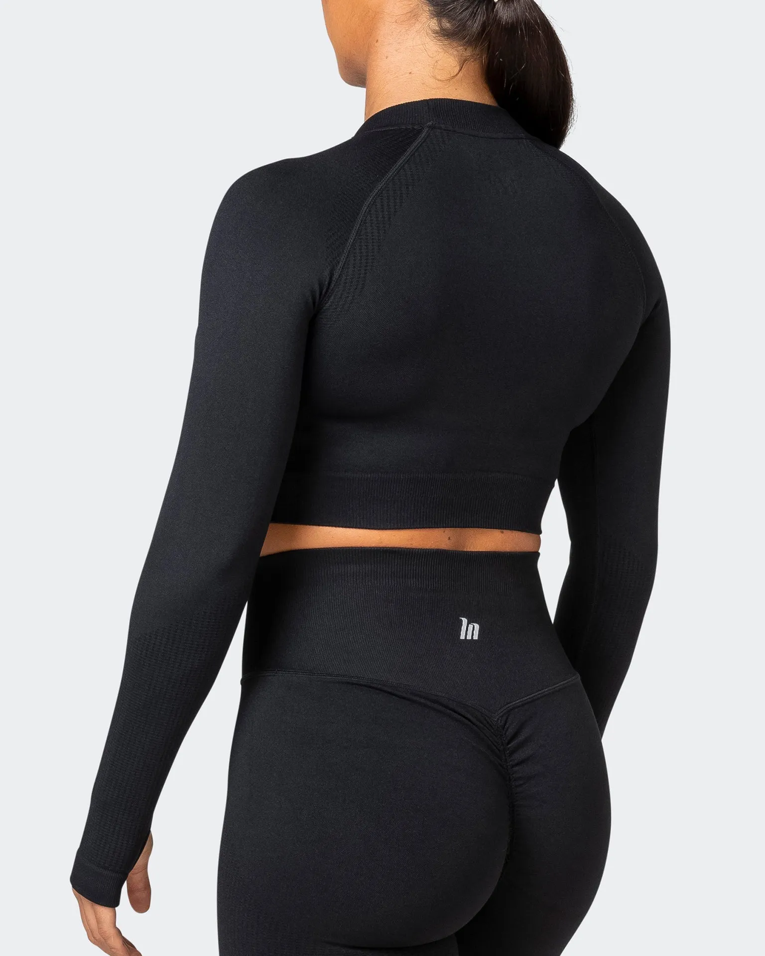 Classic Seamless Long Sleeve Top - Black