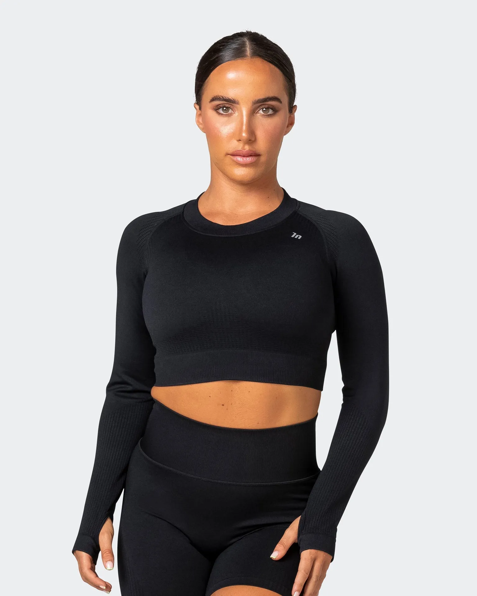 Classic Seamless Long Sleeve Top - Black