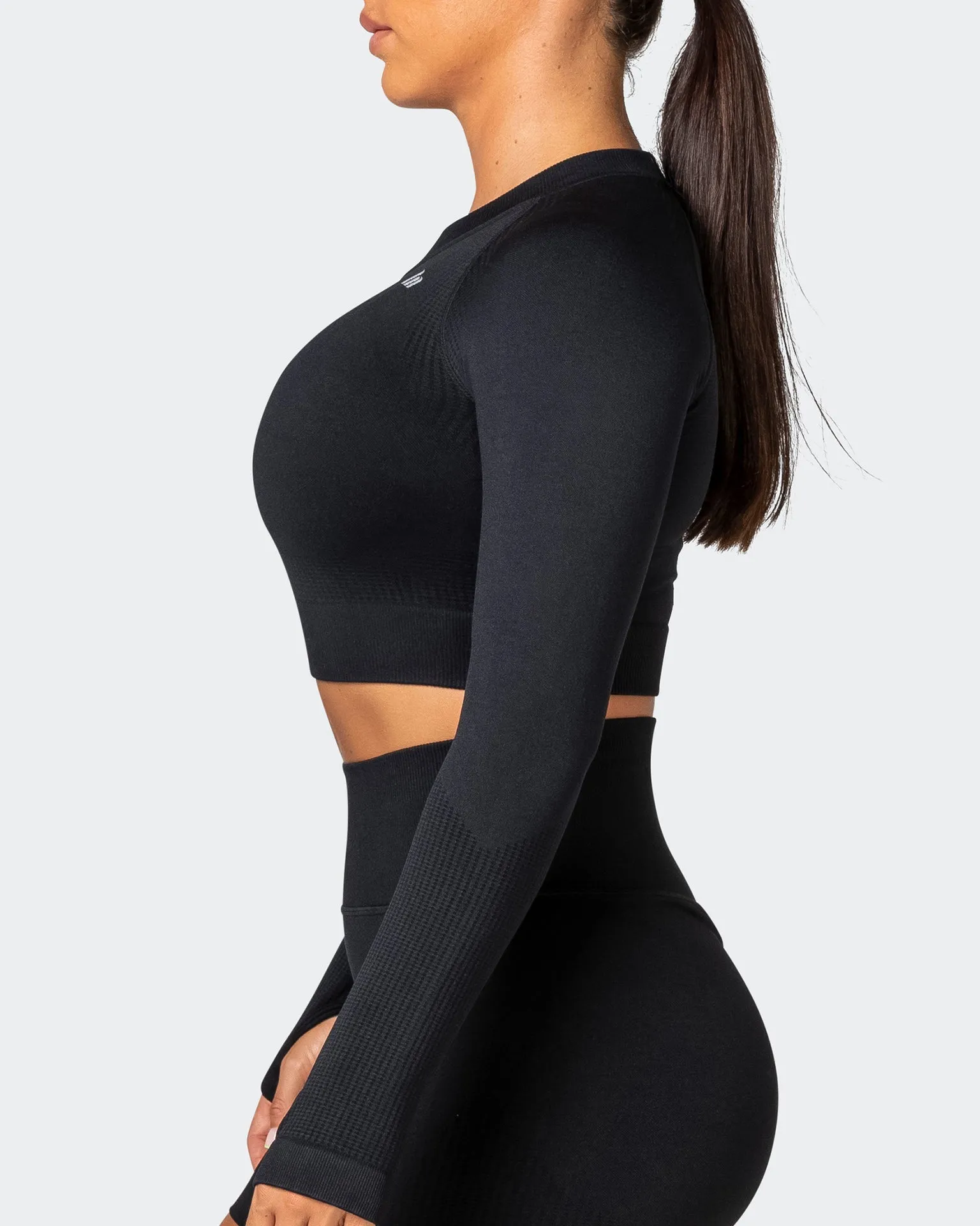 Classic Seamless Long Sleeve Top - Black