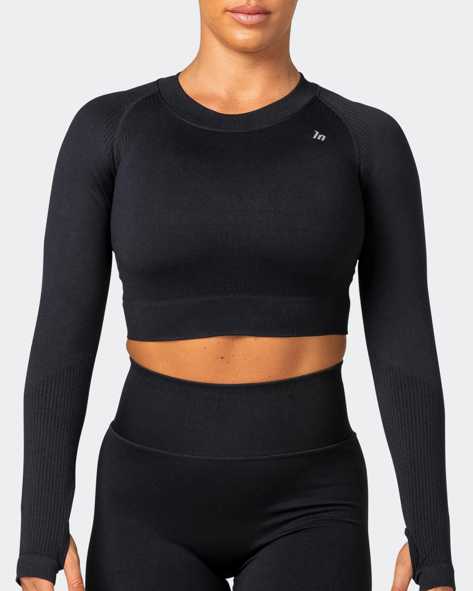 Classic Seamless Long Sleeve Top - Black