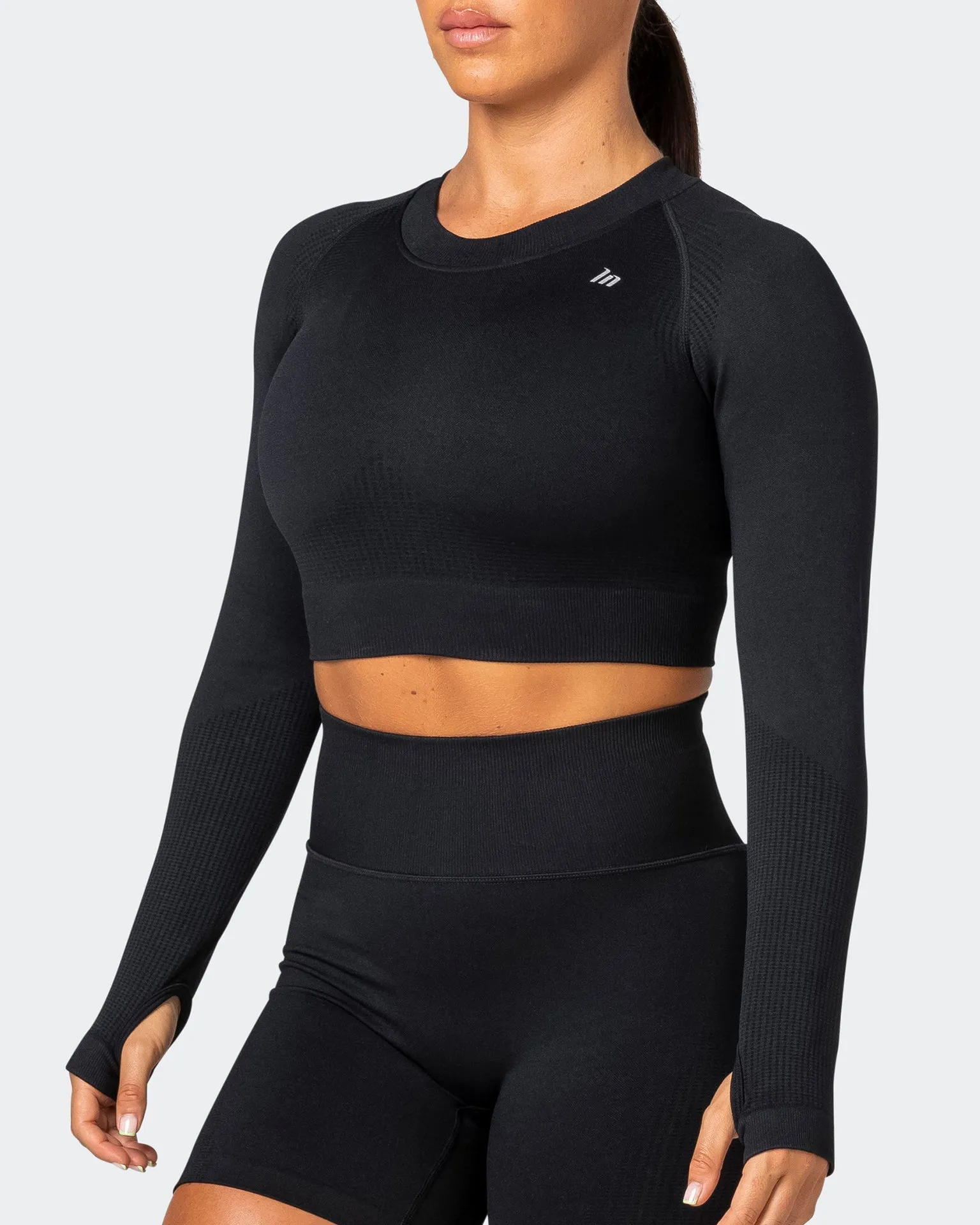 Classic Seamless Long Sleeve Top - Black