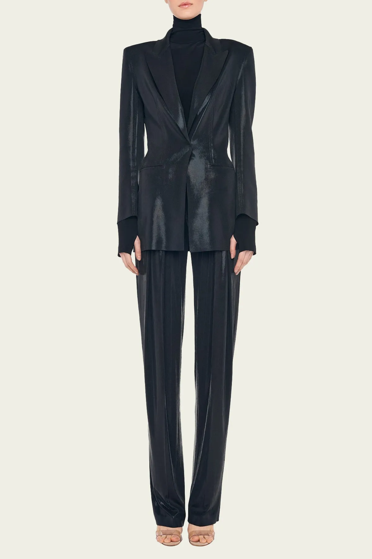 Classic Single Breasted Jacket in Black