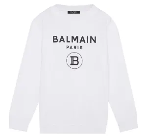 Classic Sweatshirt W/ Logo - White